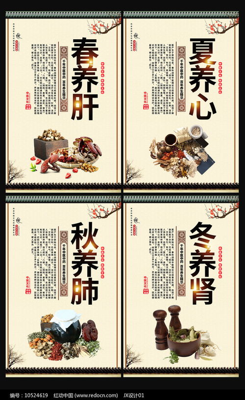順應四時，頤養天年——大氣中醫四季養生文化展板